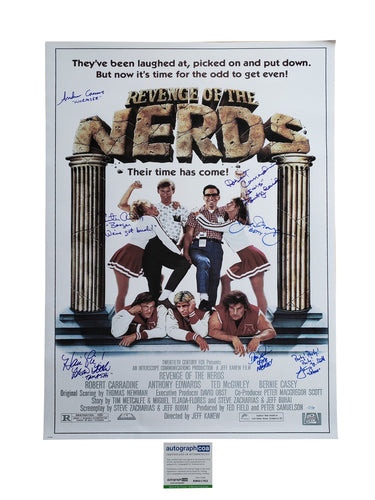 Revenge Of The Nerds Cast Autographed Full Sized Movie Poster Exact Photo Proof