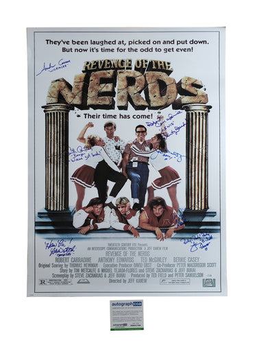 Revenge Of The Nerds Cast Autographed Full Sized Movie Poster Exact Photo Proof