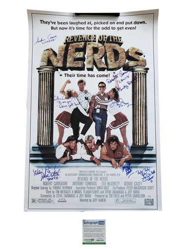 Revenge Of The Nerds Cast Autographed Full Sized Movie Poster Exact Photo Proof