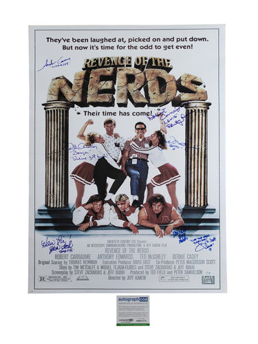 Revenge Of The Nerds Cast Autographed Full Sized Movie Poster Exact Photo Proof