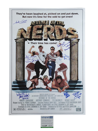 Revenge Of The Nerds Cast Autographed Full Sized Movie Poster Exact Photo Proof