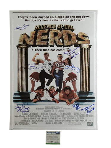 Revenge Of The Nerds Cast Autographed Full Sized Movie Poster Exact Photo Proof