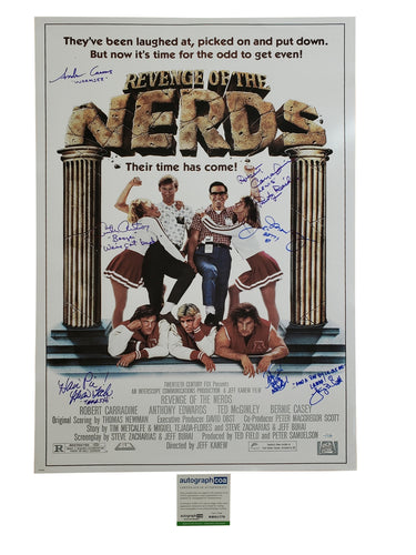 Revenge Of The Nerds Cast Autographed Full Sized Movie Poster Exact Photo Proof