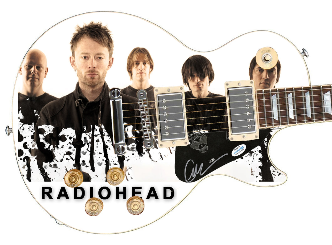 Radiohead Ed O’Brien Autographed Custom Graphics 1/1 Photo Guitar