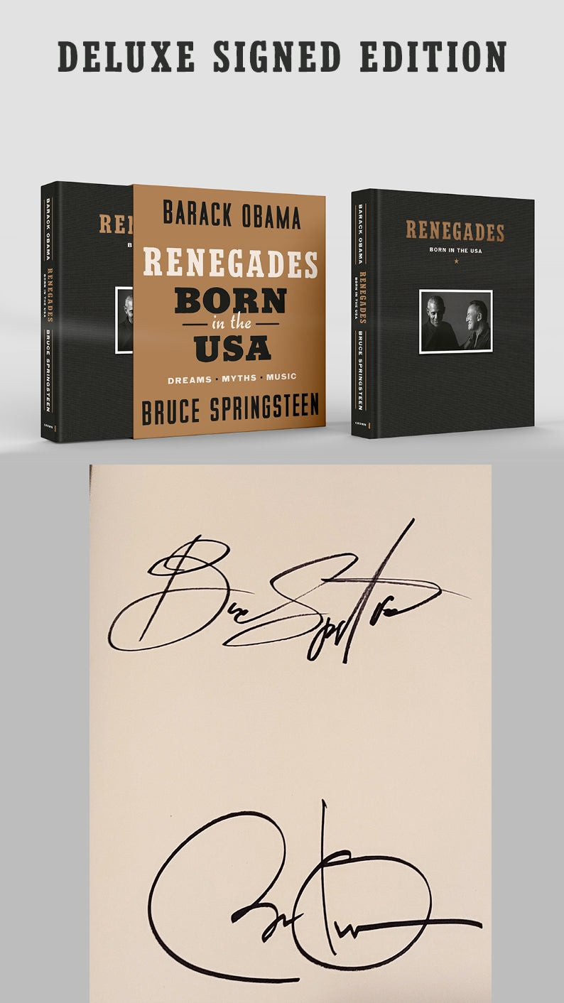 Bruce Sringsteen Barack Obama Autographed Renegades Book