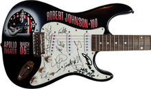 Load image into Gallery viewer, Robert Johnson Tribute Concert Signed Hand Airbrushed Painting Guitar w Lyrics
