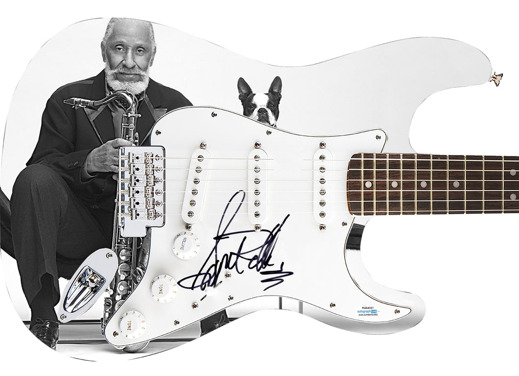 Sonny Rollins Autographed Signed 1/1 Custom Graphics Photo Guitar