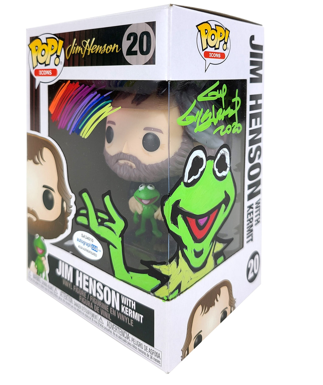 Guy Gilchrist Signed Funko Pop Kermit Jim Henson w Art Sketch ACOA