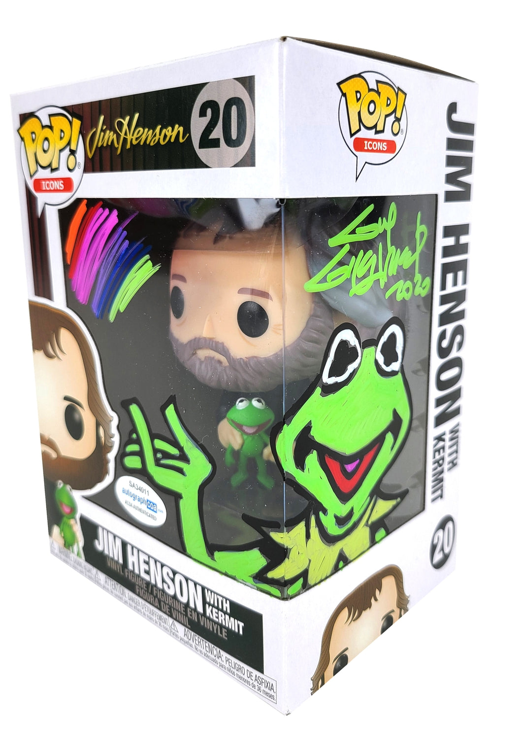 Guy Gilchrist Signed Funko Pop Kermit Jim Henson w Art Sketch ACOA