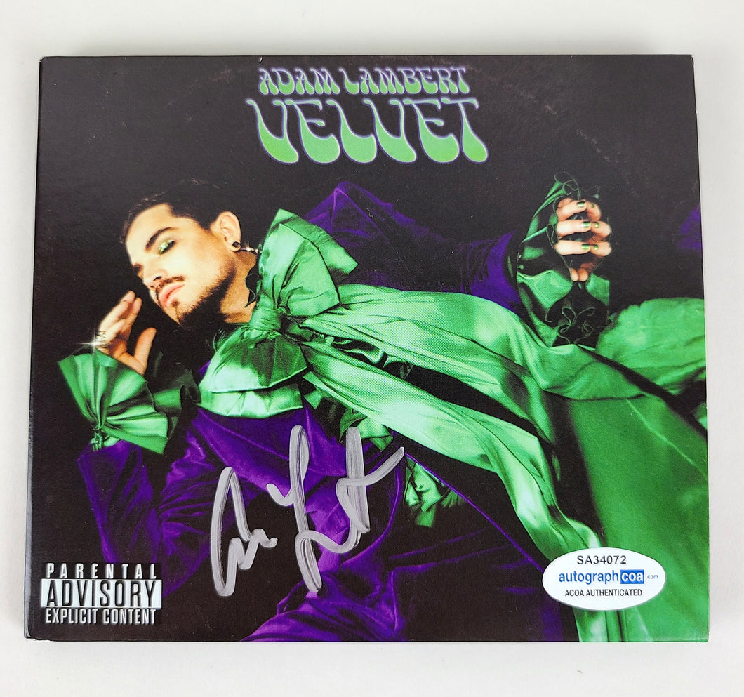 Adam Lambert Autographed Velvet Signed CD Cvr LP Album