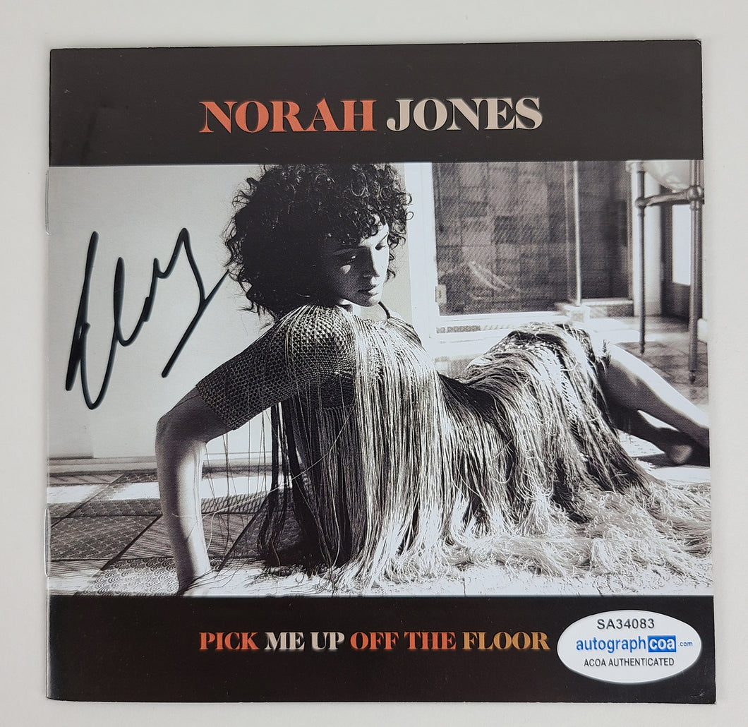 Norah Jones Autographed Pick Me Up Off The Floor Cd Cvr LP Album