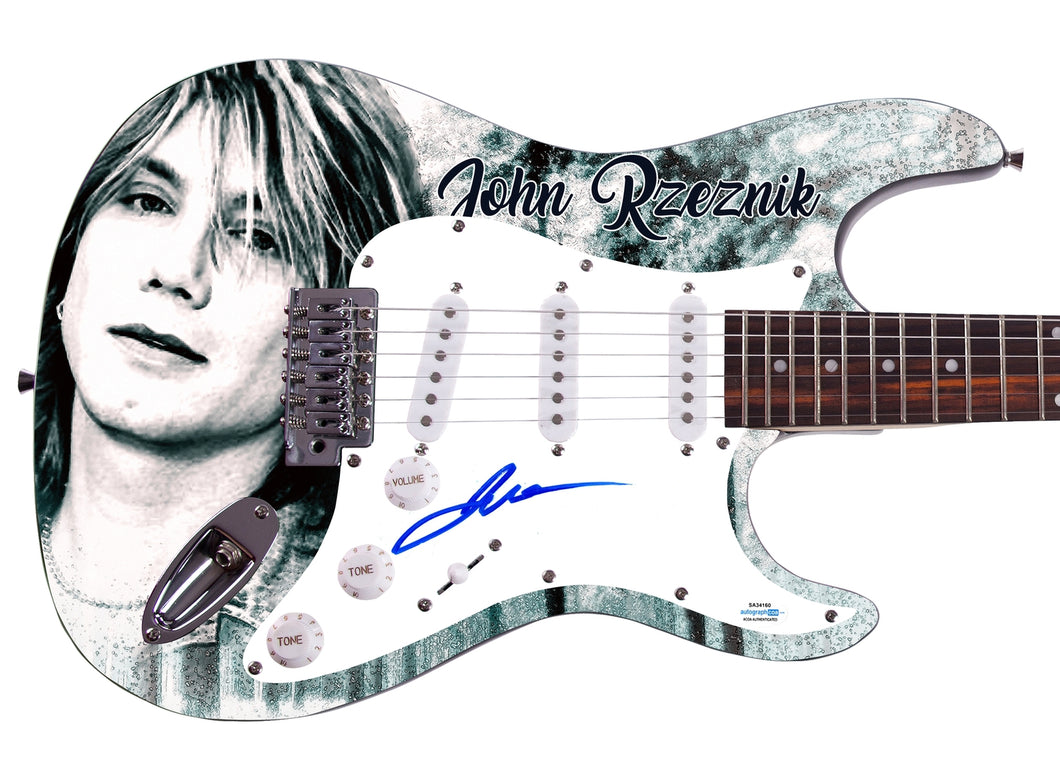 Goo Goo Dolls Johnny Rzeznik  Autographed Custom Graphics Photo Guitar