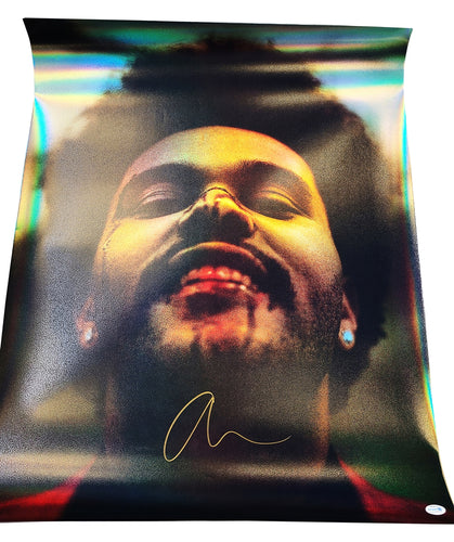 The Weeknd Autographed Holographic 24x30 Photo Poster