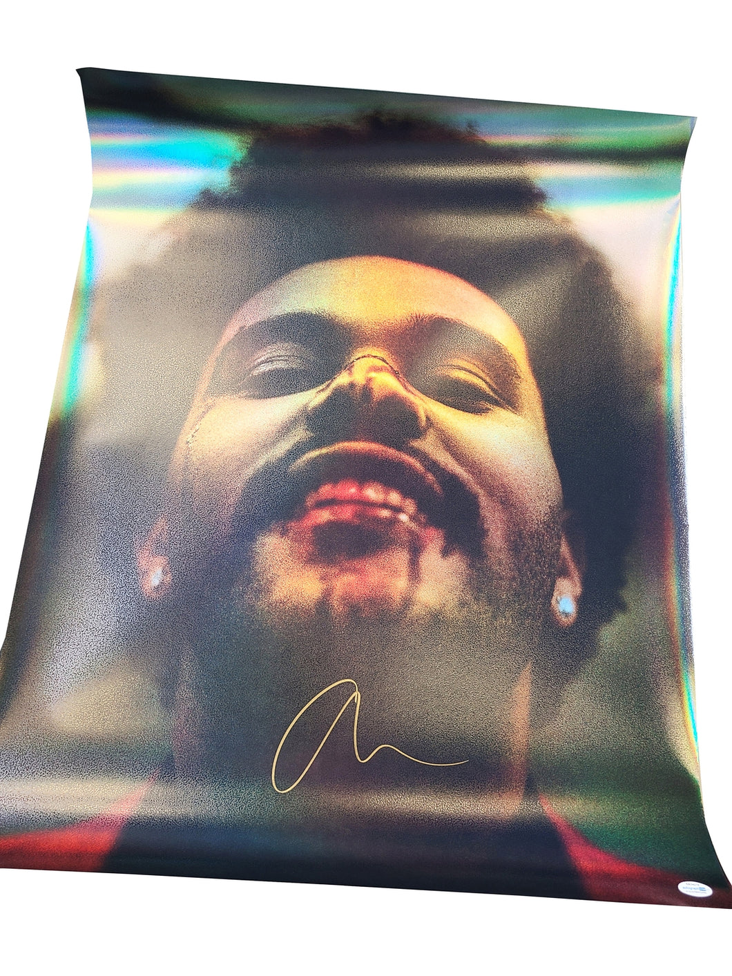 The Weeknd Autographed Holographic 24x30 Photo Poster