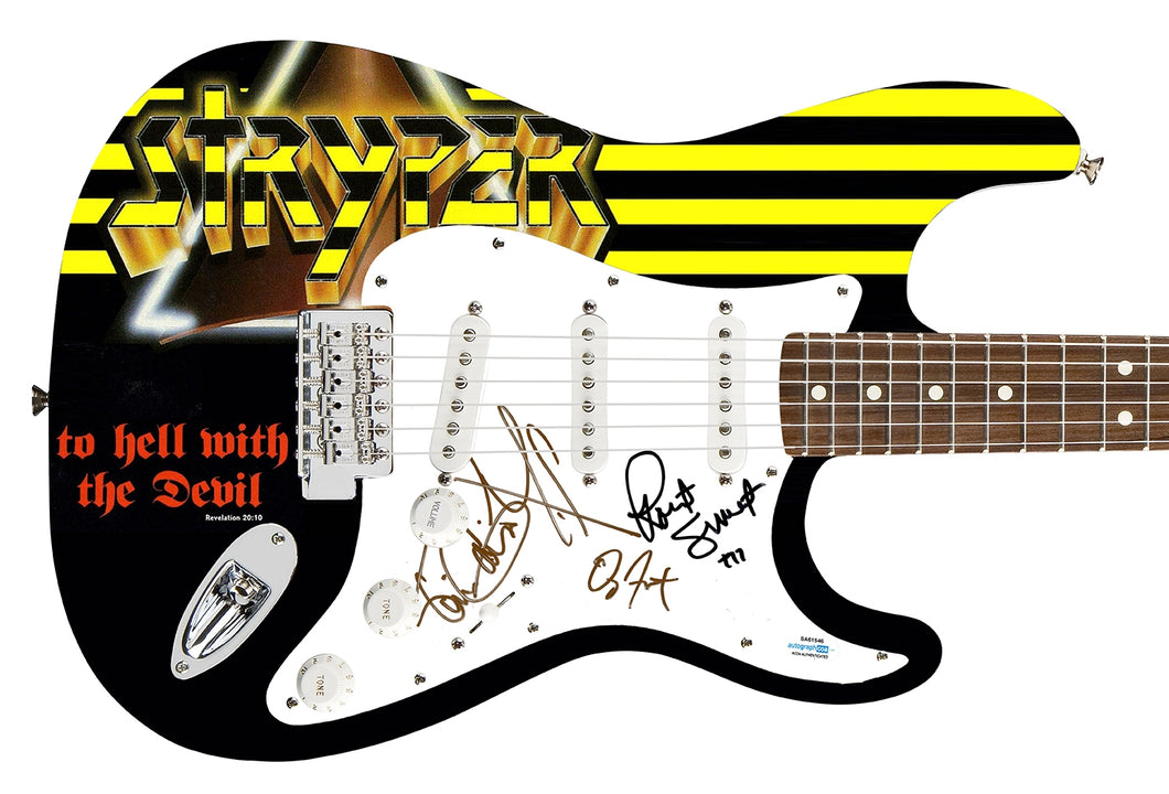 Stryper Autographed Signed Custom Photo Graphics Guitar ACOA