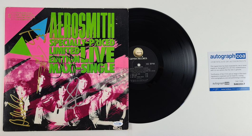 Aerosmith Autographed Ltd Edition Live