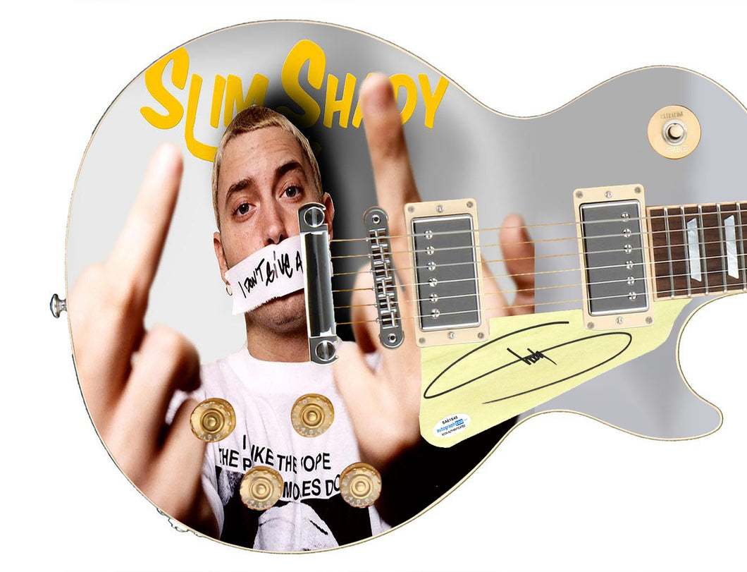 Eminem Slim Shady Autographed 1/1 FU Custom Graphics Guitar