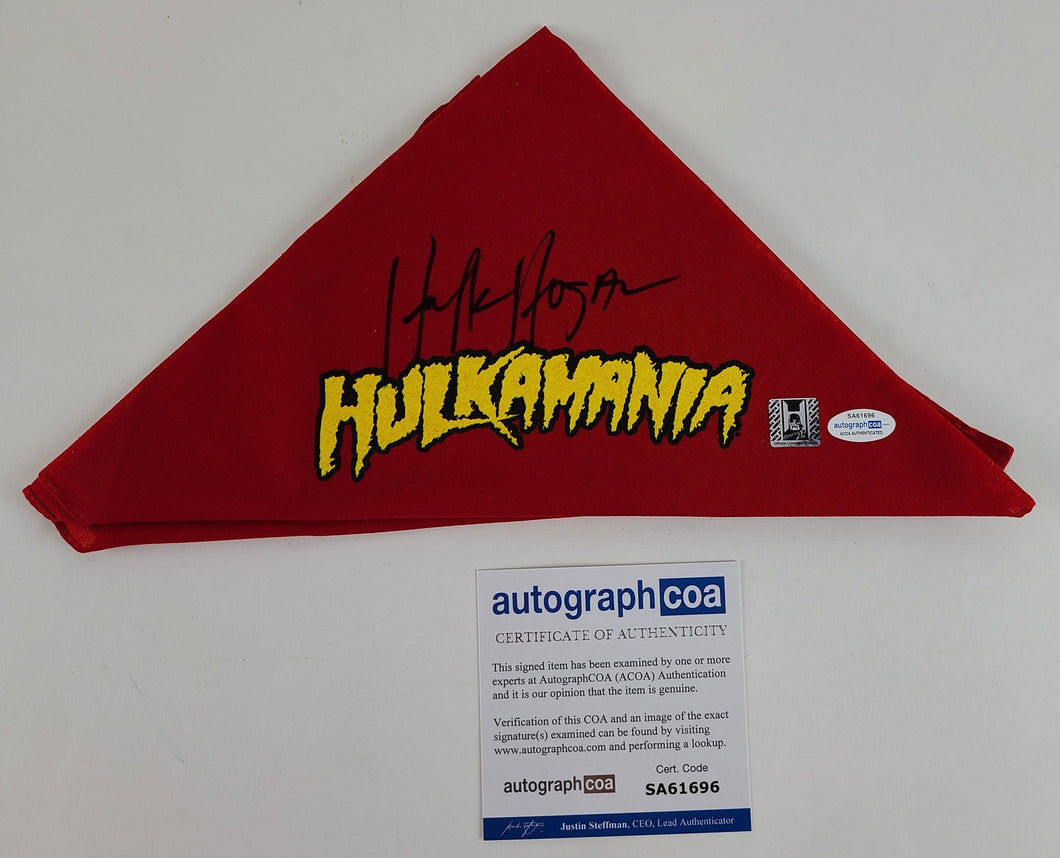 Hulk Hogan Autographed Hulkamania Bandana Hulk Hologram