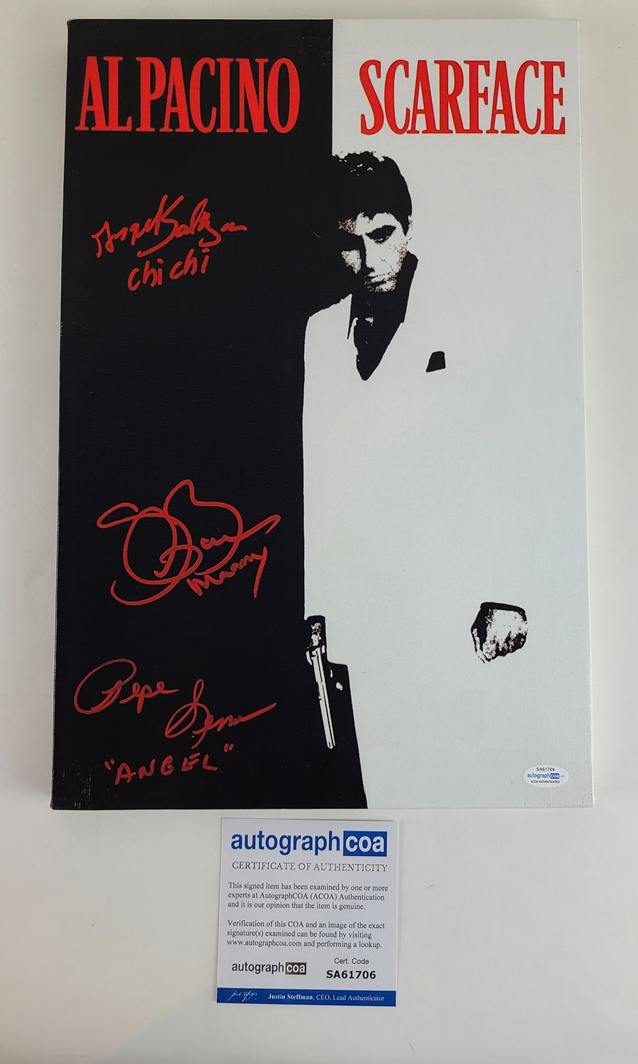 Scarface Cast Autographed 12x18 Poster Photo Canvas