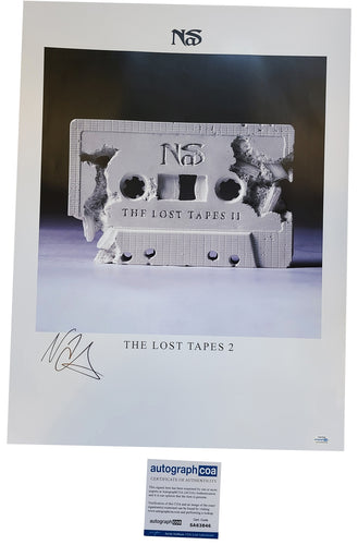 Nas Autographed Lost Tapes II 18x24 Photo Poster