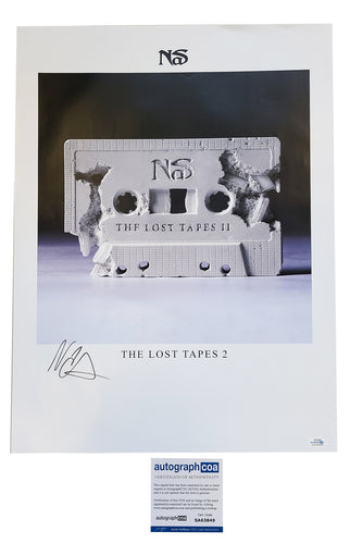 Nas Autographed Lost Tapes II 18x24 Photo Poster