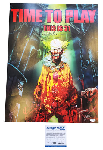 Rob Zombie This Is 31 Time To Play Signed 18x24 Poster