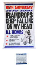 Load image into Gallery viewer, B.J. Thomas Autographed Signed 12x18 Raindrops Keep Falling Poster
