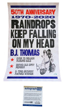 Load image into Gallery viewer, B.J. Thomas Autographed Signed 12x18 Raindrops Keep Falling Poster
