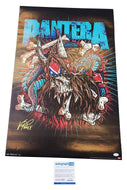Pantera Vinnie Paul Autographed Signed 24x36 Poster
