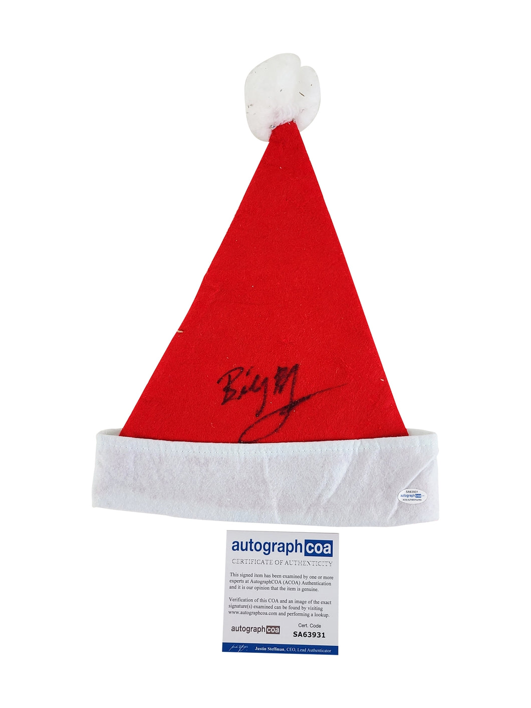 Billy Bob Thornton Autographed Bad Santa Hat