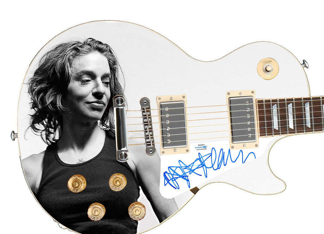 Ani Difranco Autographed Signed Graphics Photo Guitar