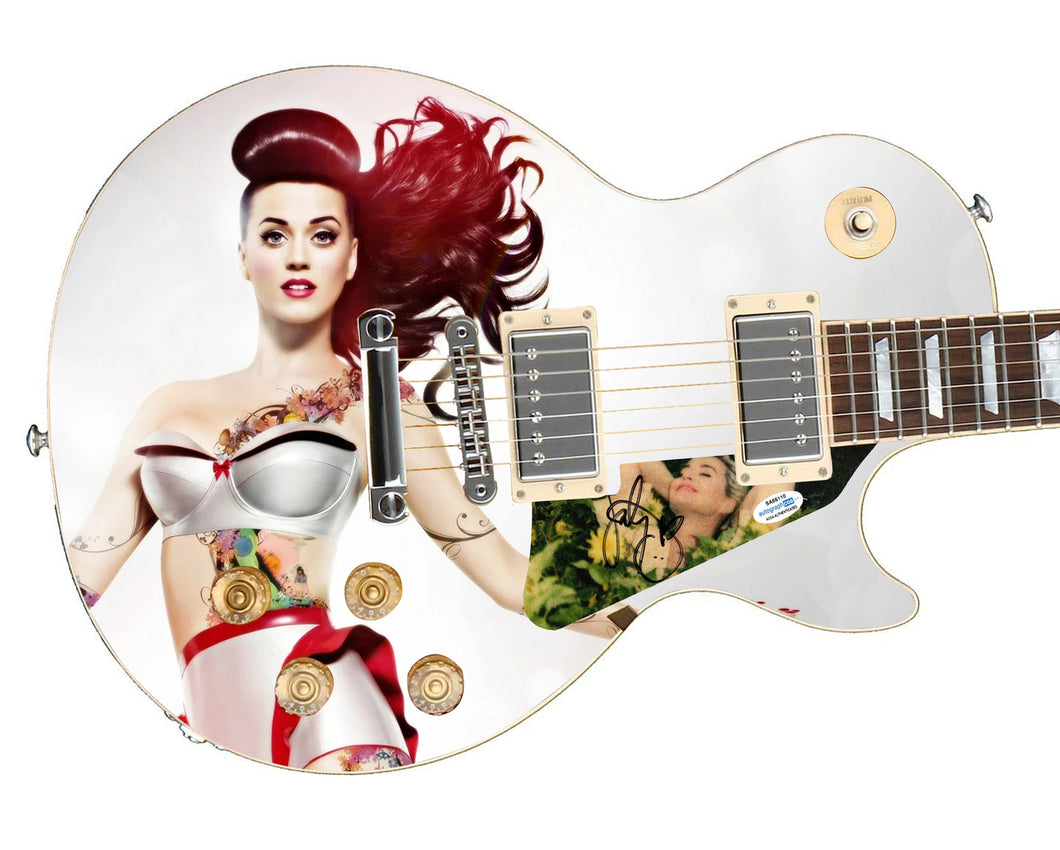 Katy Perry Autographed Custom Graphics Photo Guitar Lp Cd Album