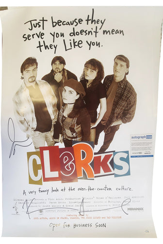 Clerks Cast Signed Autographed 27x40 Poster Kevin Smith Jason Mewes