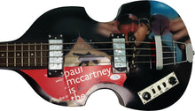 Load image into Gallery viewer, Paul McCartney Beatles Signed Left-Handed Airbrushed Hofner Bass Guitar
