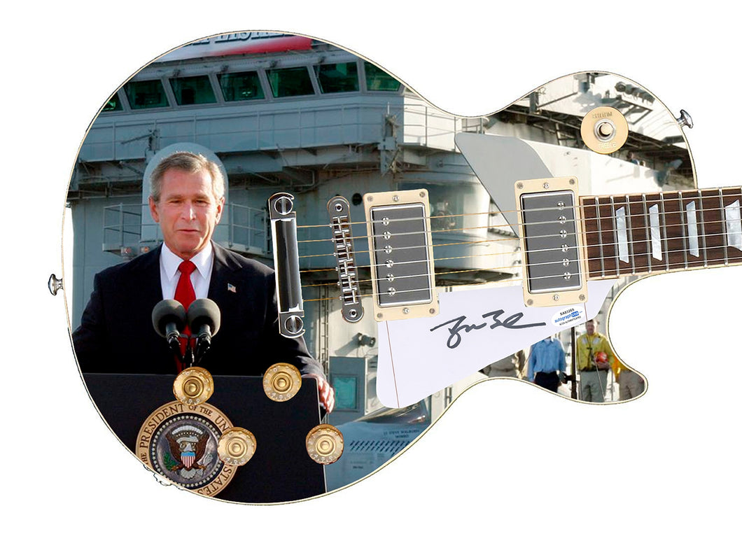 President George W. Bush Autographed Custom Graphics Guitar