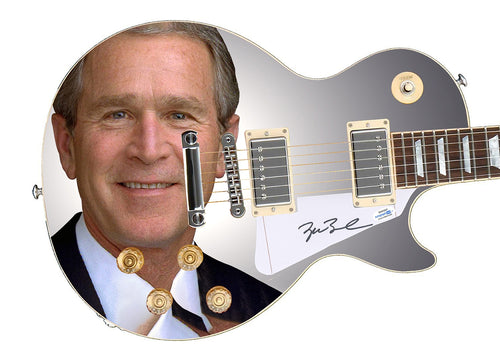 President George W. Bush Autographed Custom Graphics Guitar