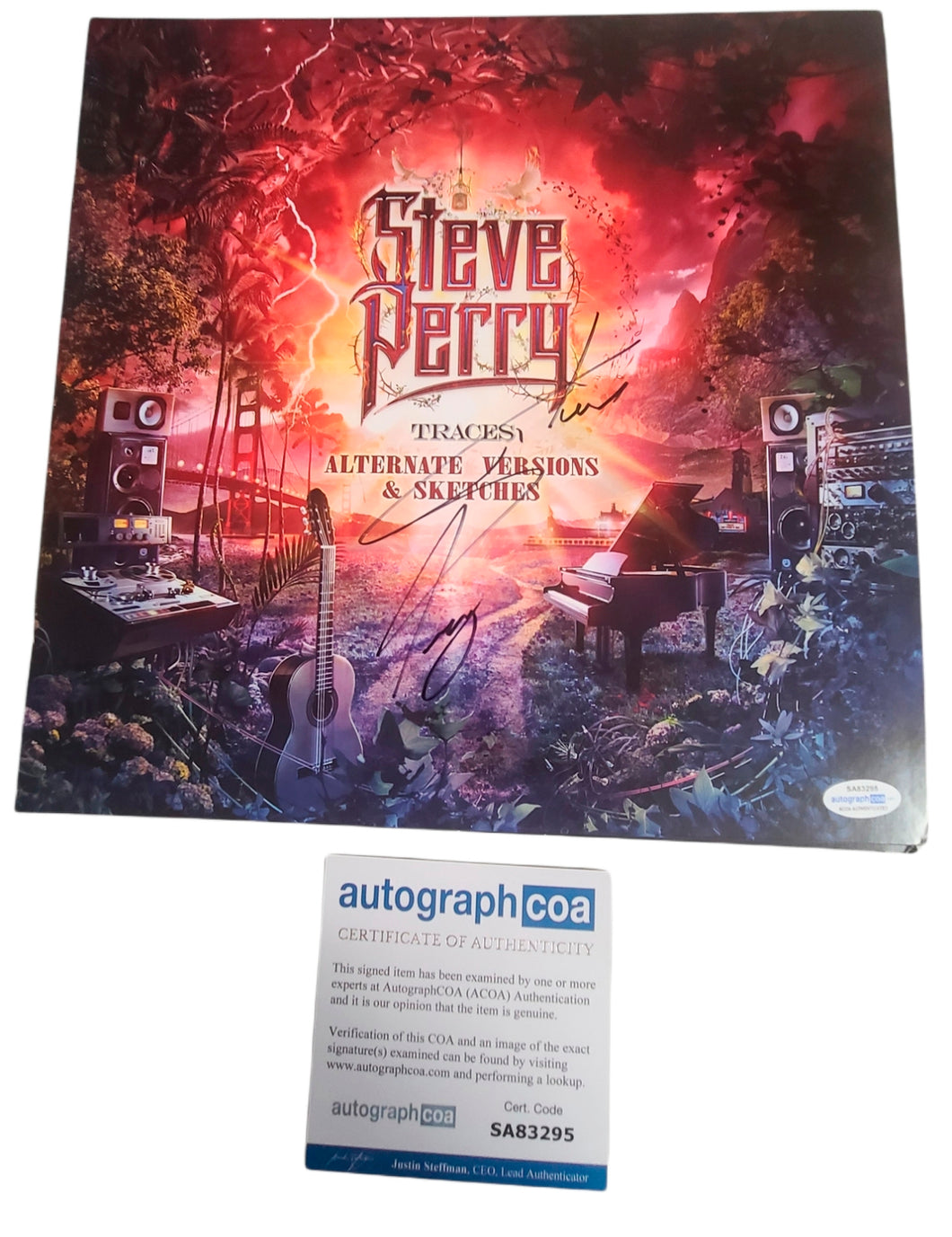 Journey Steve Perry Traces Autographed LP Album