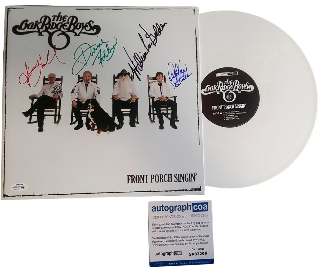 The Oak Ridge Boys Autographed Front Porch Singing Signed LP Album ACOA