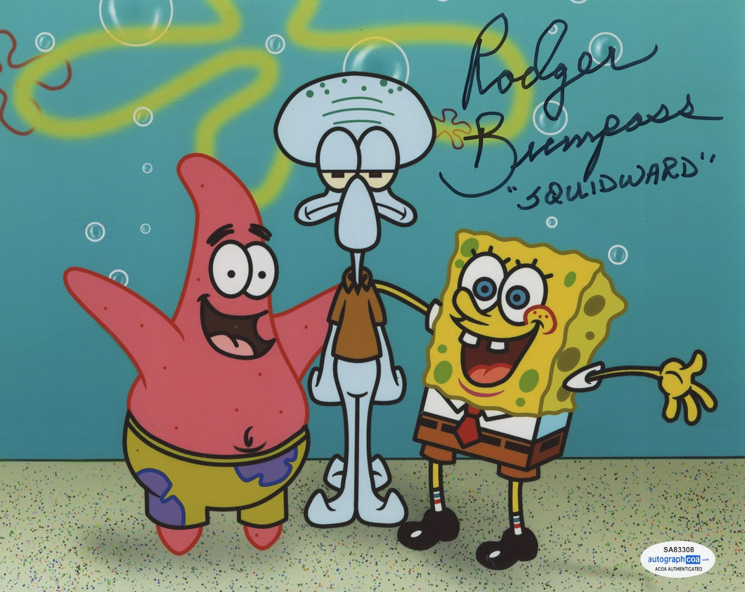 Rodger Bumpass Autographed SpongeBob SquarePants Squidward  8x10 Photo