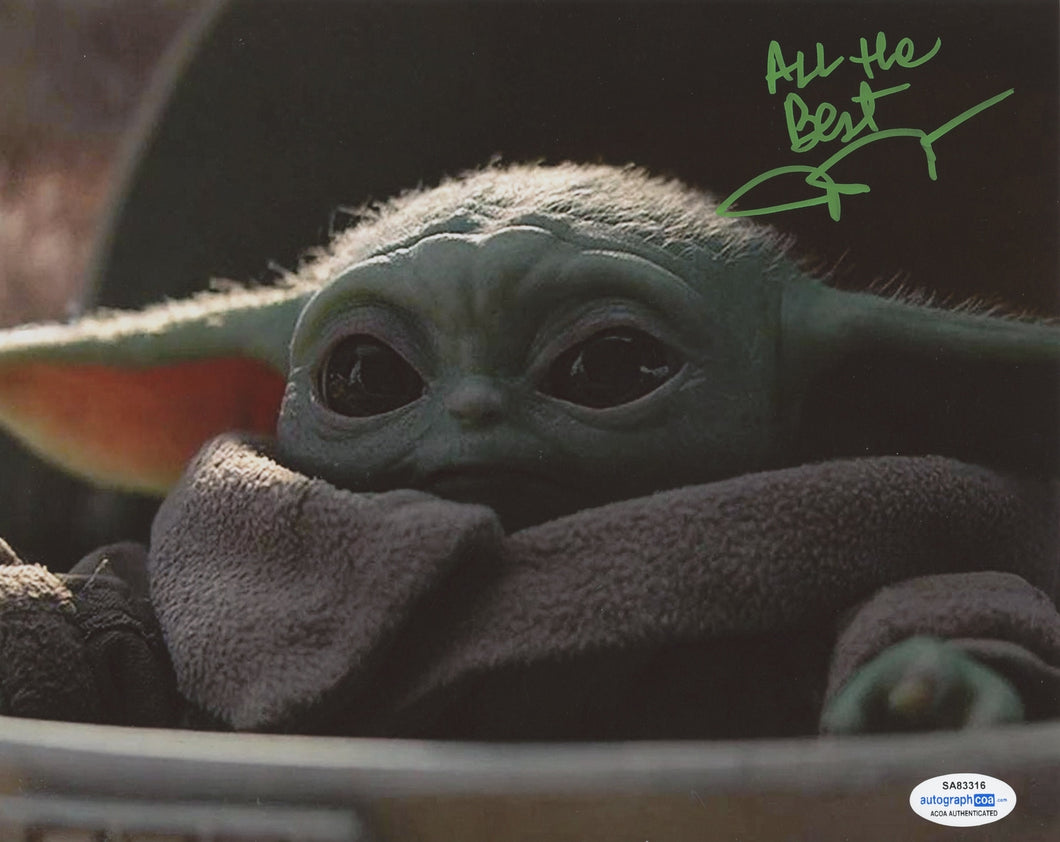 John Rosengrant The Mandalorian Baby Yoda Autographed 8x10 Photo