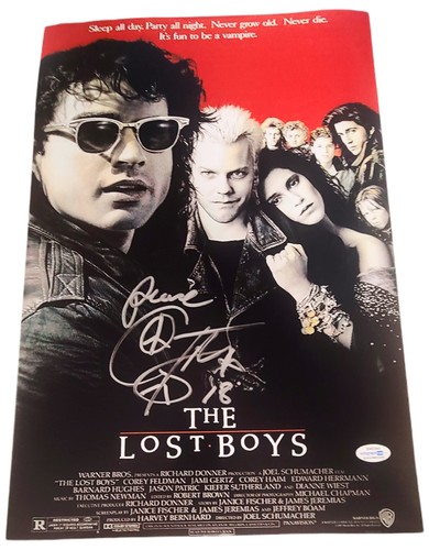 Corey Feldman Autographed Lost Boys 12x18 Poster Photo