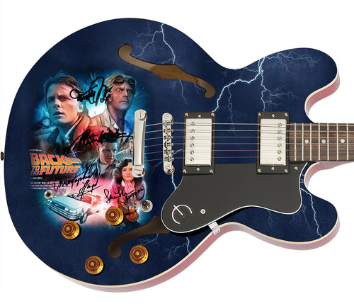 Back To The Future Cast Autographed Graphics Photo Poster Signed Guitar