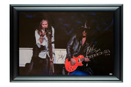 Aerosmith Steven Tyler Guns N Roses Slash Autographed 24x36 Framed Canvas ACOA