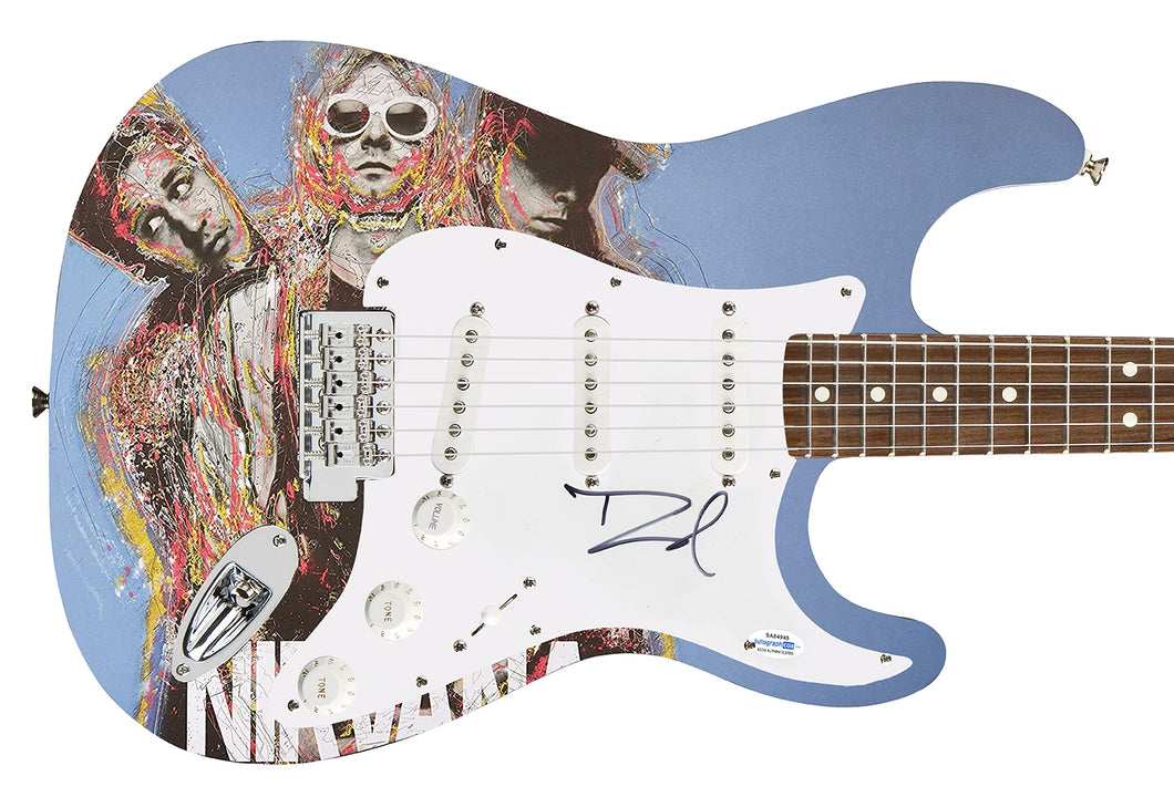 Nirvana  Dave Grohl Autographed Signed Custom Photo Graphics Guitar ACOA