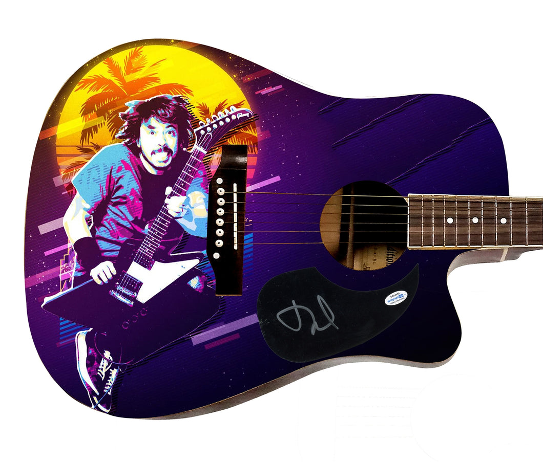 Dave Grohl Autographed Signed Acoustic Graphics Guitar ACOA