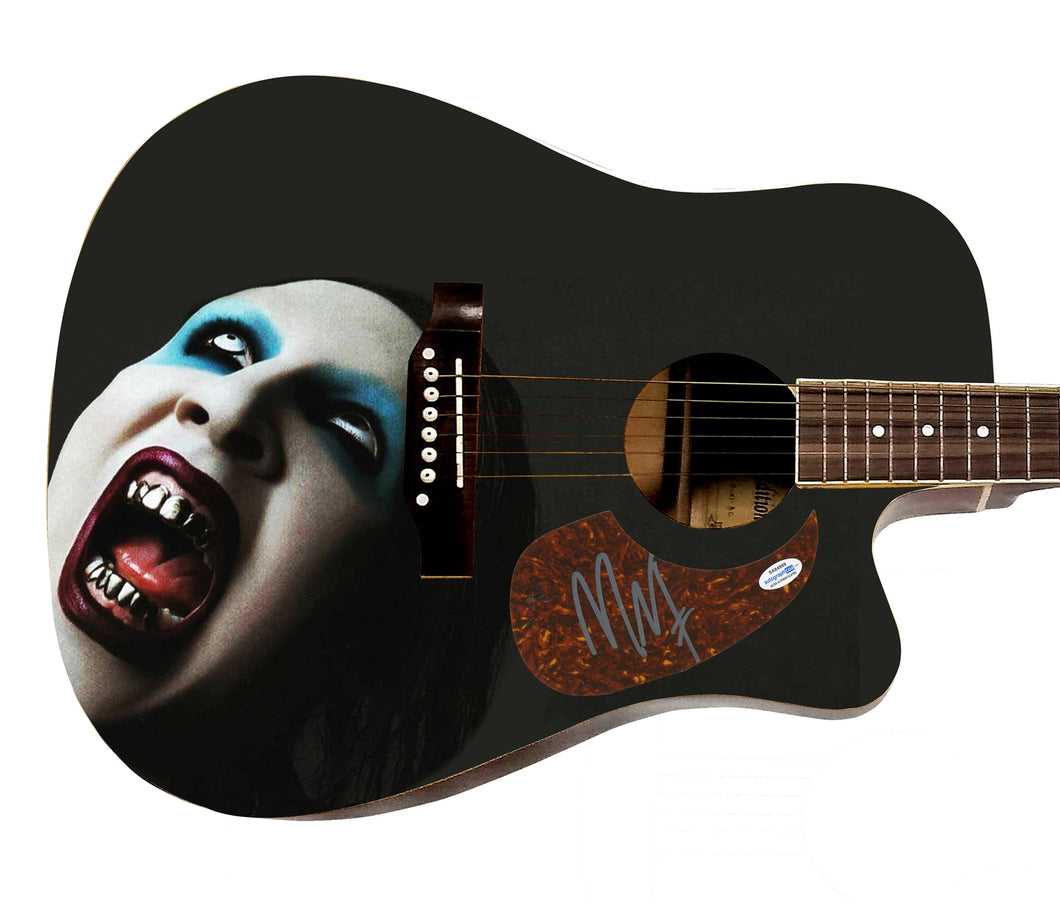 Marilyn Manson Autographed Signed Acoustic Graphics Guitar ACOA