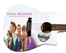 Load image into Gallery viewer, Jonas Brothers Happiness Begins Tour Signed Custom Photo Graphics Guitar ACOA
