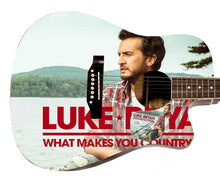 Load image into Gallery viewer, Luke Bryan What Makes You Country Tour Signed Custom Photo Graphics Guitar ACOA
