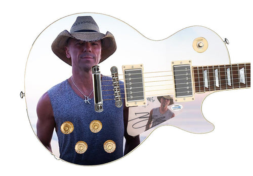 Kenny Chesney Autographed Signed Custom Photo Graphics Guitar ACOA