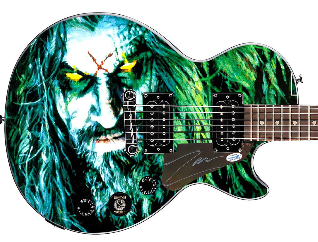 Rob Zombie Hellbilly Deluxe Signed Gibson Epiphone Les Paul Graphics Guitar ACOA
